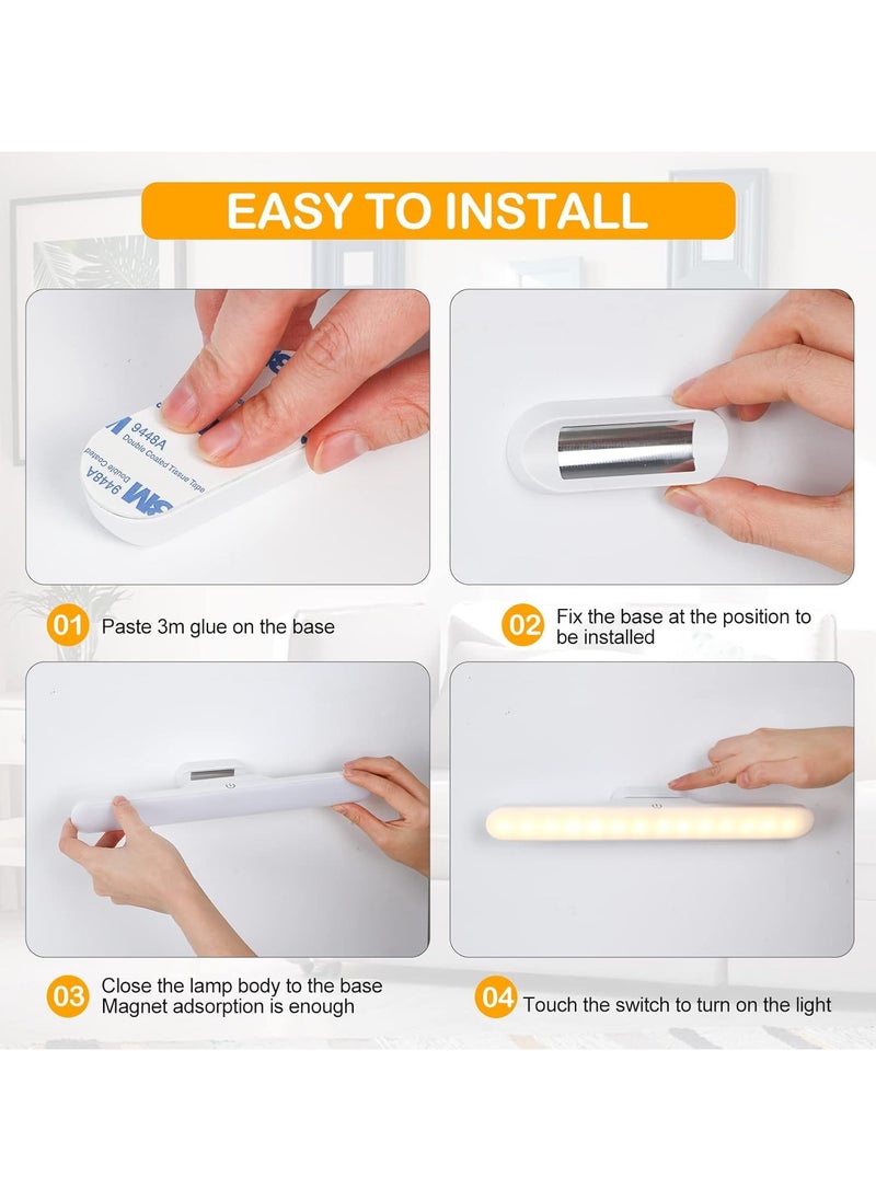 Generic Under Cabinet Lights，Rechargeable Battery Led Lights Ba，Dimmable Led Light Bar With 3 Color Modes， USb Rechargeable，Wall Shelf, Closet, Mirror, Bedside, Kitchen Lighting  - Image 3