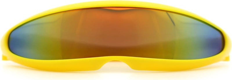SA106 Mirror Lens Monolens Cyclops Robotic Futuristic Sunglasses - Image 1