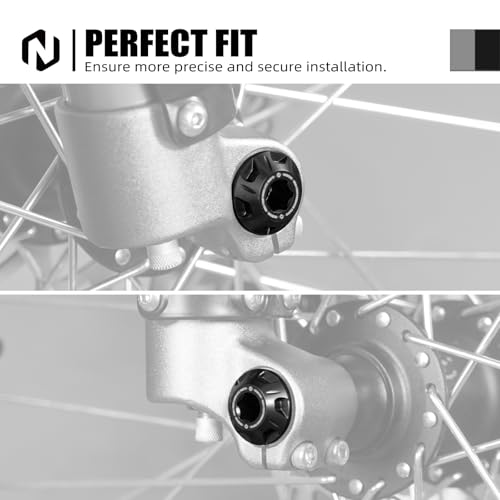 NICECNC Black Front Wheel Axle Lock Nut Bolt Accessories Compatible with Segway X160 X260, Compatible with Surron Light Bee X/S/ L1E, See Fitment - Image 2