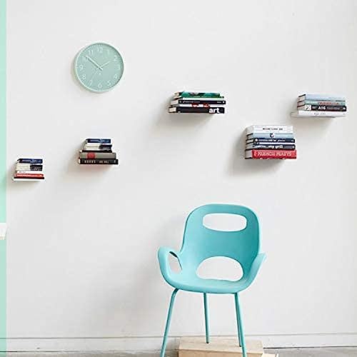 ROLLYWARE Unique Design Invisible Bookshelf Metal Heavy Floating Book Shelf Wall Mounted Shelf Holder Hanging Home Storage Rack for Home Wall Decoration (Hold Upto 10 Books per self) Pack of 8 - Image 5