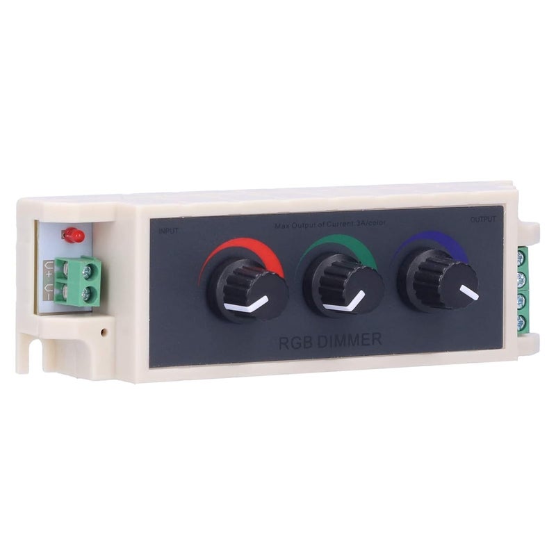 HEEPDD RGB Knob Dimmer Controller, 3 Channels PWM Dimming, DC12 24V LED Color Mixing Board for Custom Lighting Effects, Smart Brightness Adjustment with Control - Image 4