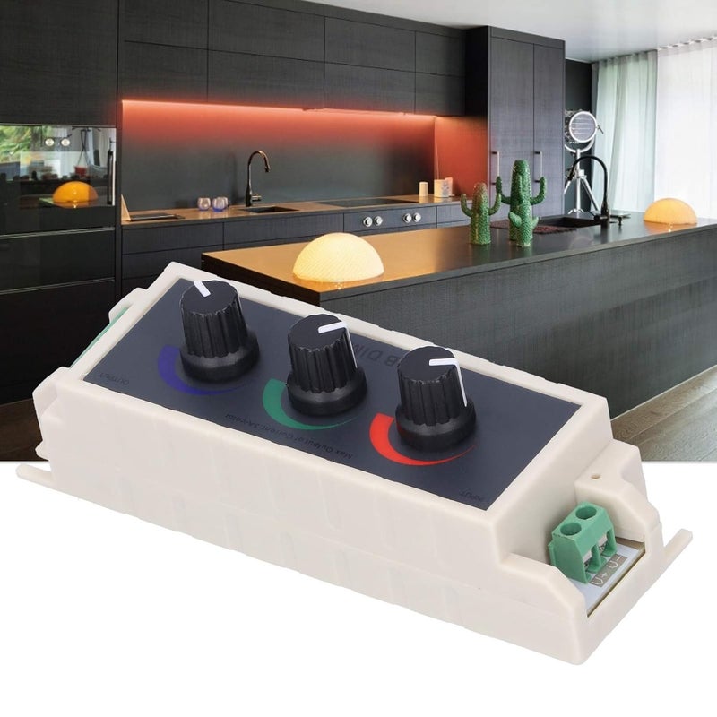 HEEPDD RGB Knob Dimmer Controller, 3 Channels PWM Dimming, DC12 24V LED Color Mixing Board for Custom Lighting Effects, Smart Brightness Adjustment with Control - Image 5