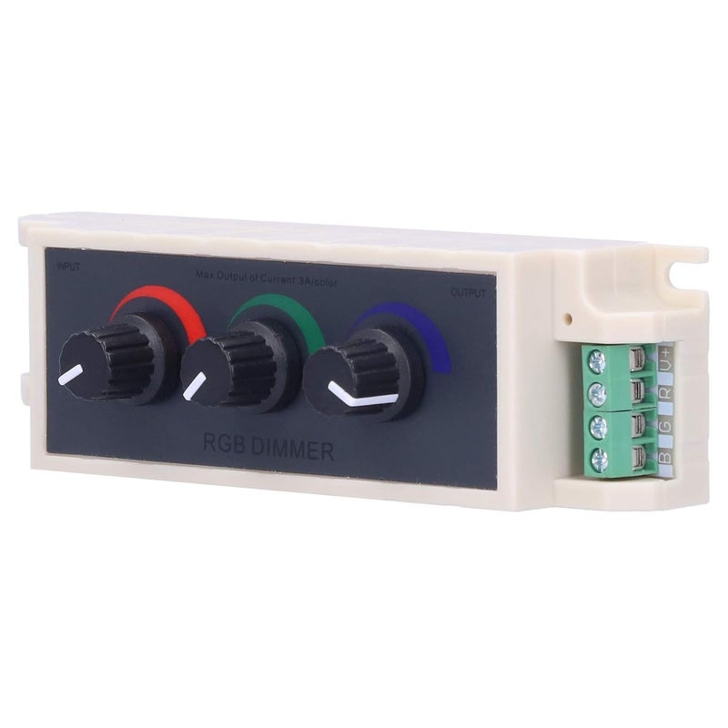 HEEPDD RGB Knob Dimmer Controller, 3 Channels PWM Dimming, DC12 24V LED Color Mixing Board for Custom Lighting Effects, Smart Brightness Adjustment with Control - Image 3