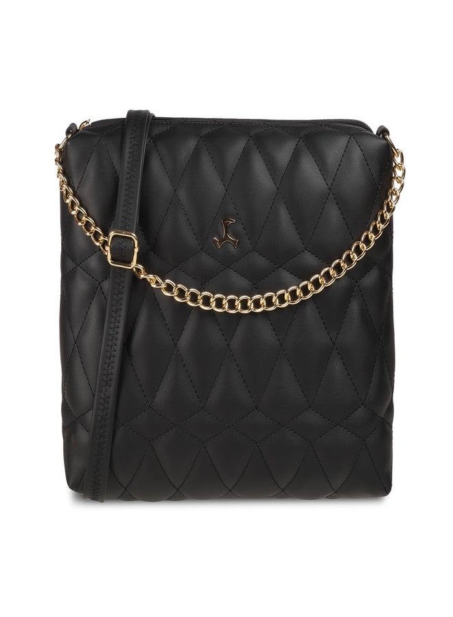 Mochi Women Black Zip Top Sing Bag (66-7673) - Image 1