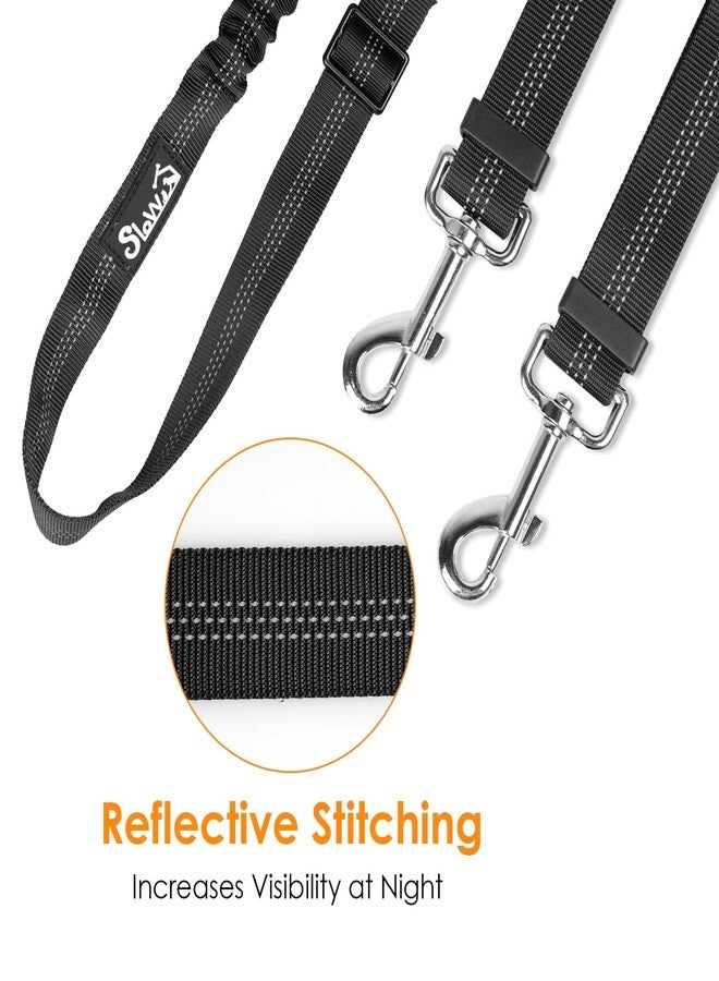 AUTOWT Double Dog Leash, No Tangle 360°Swivel Rotation Reflective Lead Attachment Adjustable Length Dual Two Dogs Lead Splitter, Comfortable Shock Absorbing Walking Training for 2 Dogs - Image 3