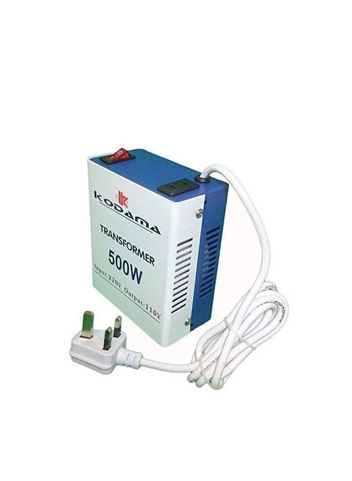 Kodama Transformer 500 Watt Universal 3 Pin UK Plug Power Cord With Safety Fuse Included Plug Transformer 220V To 110V Step Down Power Multi Color - Image 1