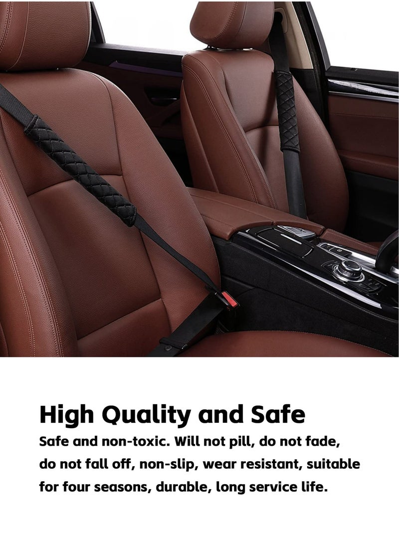Teuuea - 8 Pieces Universal Car Seat Belt Pads Cover, Auto Seat Shoulder Neck Chest Protector, Harness Pad Belt Shoulder Strap Covers, Away from Seat Belt Rubbing, for All Cars, Adults and Children (Black) - Image 1