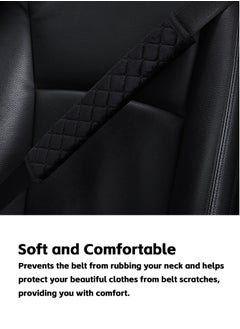 Teuuea 8 Pieces Universal Car Seat Belt Pads Cover, Auto Seat Shoulder Neck Chest Protector, Harness Pad Belt Shoulder Strap Covers, Away from Seat Belt Rubbing, for All Cars, Adults and Children (Black)  - Image 3