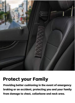 Teuuea 8 Pieces Universal Car Seat Belt Pads Cover, Auto Seat Shoulder Neck Chest Protector, Harness Pad Belt Shoulder Strap Covers, Away from Seat Belt Rubbing, for All Cars, Adults and Children (Black)  - Image 4