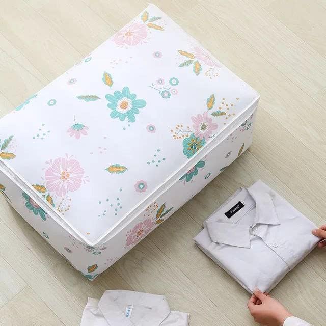 DASTAV Large Storage Bag Quilts Coats Blankets Bulky Items Dust Moisture Proof Washable Reusable PEVA Material Convenient Zipper Access Modern Design Pack of 4  - Image 4