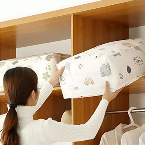 DASTAV Large Storage Bag Quilts Coats Blankets Bulky Items Dust Moisture Proof Washable Reusable PEVA Material Convenient Zipper Access Modern Design Pack of 4  - Image 5