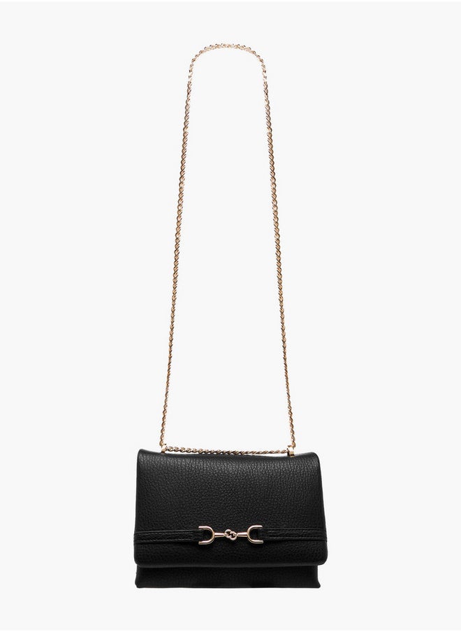 Celeste Women's Textured Crossbody Bag with Chain Strap  - Image 2