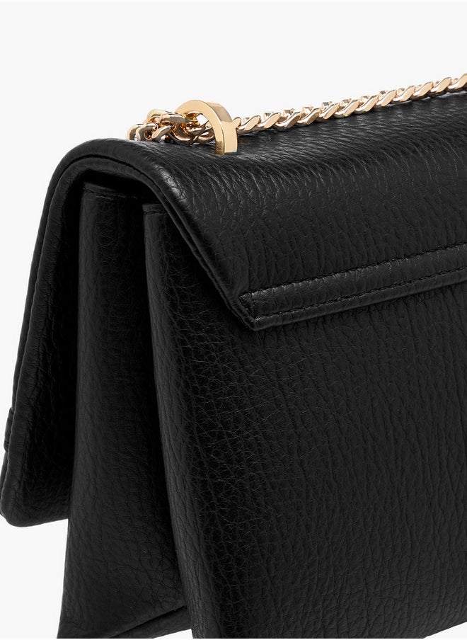 Celeste Women's Textured Crossbody Bag with Chain Strap  - Image 5