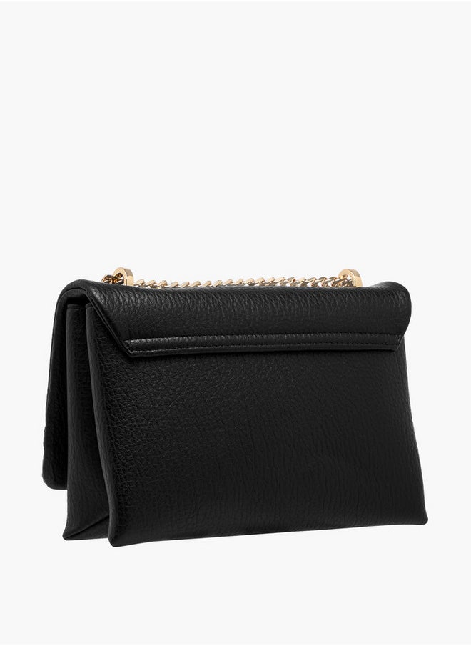 Celeste Women's Textured Crossbody Bag with Chain Strap  - Image 3