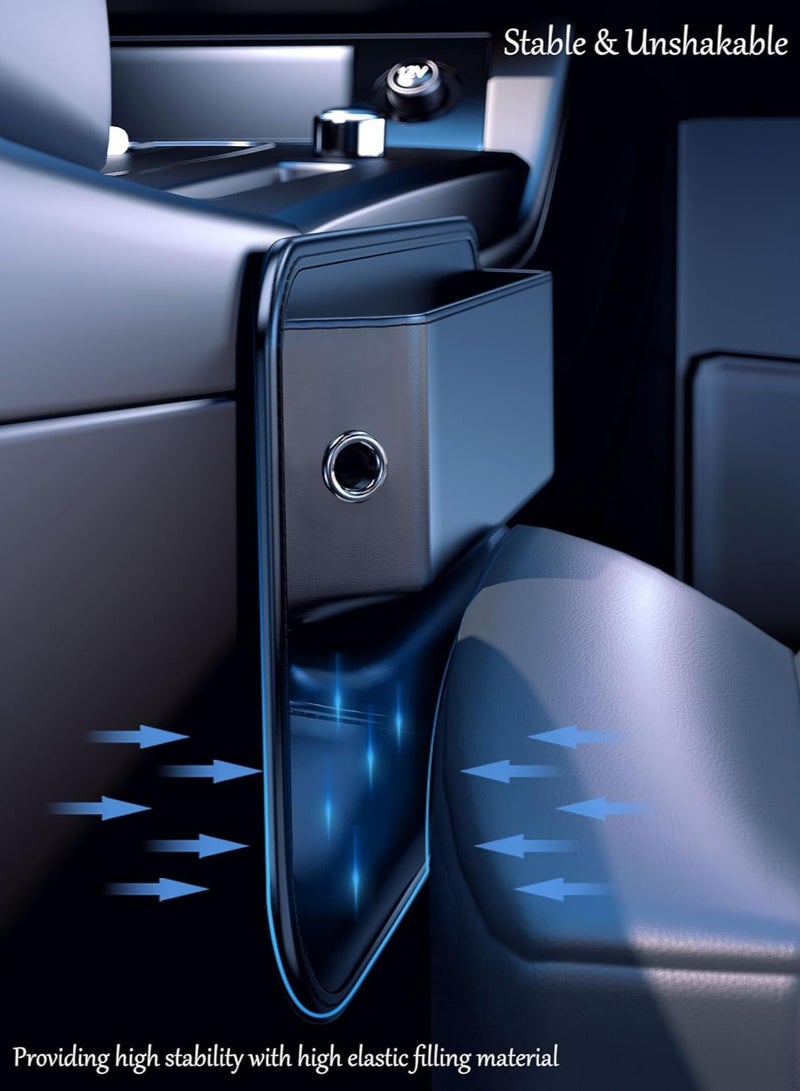 أم جي زي منظم فراغات السيارة من الجلد الفاخر، منظم فراغات مقعد السيارة، ملحقات السيارة للنساء والرجال، حشو فراغات مقعد السيارة الجانبي ووحدة التحكم، حقيبة تخزين جانبية للسيارة - Image 3