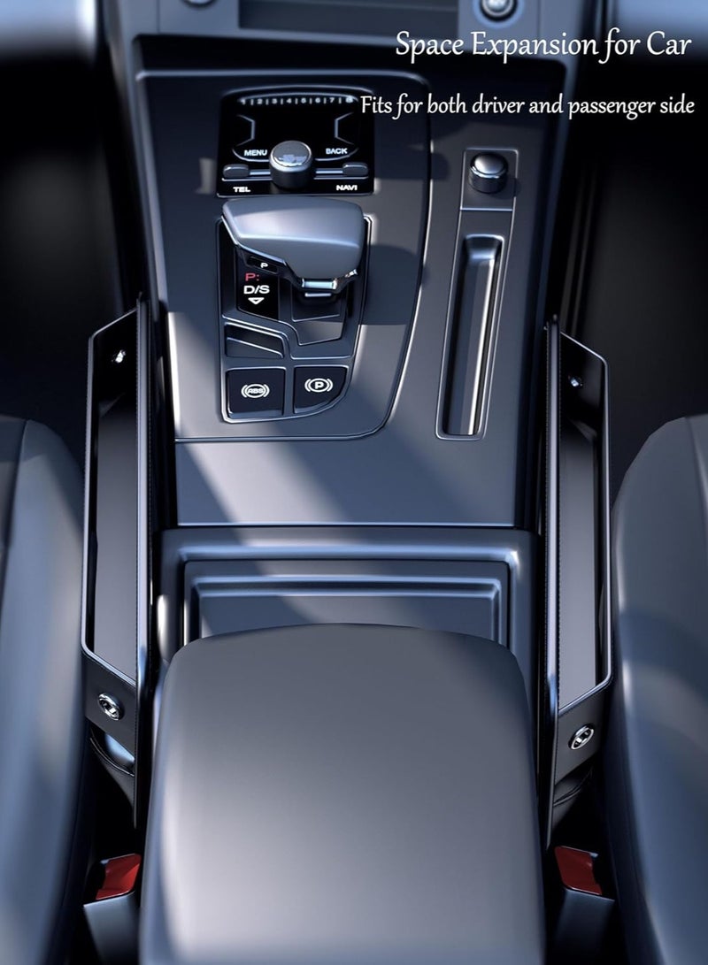 أم جي زي منظم فراغات السيارة من الجلد الفاخر، منظم فراغات مقعد السيارة، ملحقات السيارة للنساء والرجال، حشو فراغات مقعد السيارة الجانبي ووحدة التحكم، حقيبة تخزين جانبية للسيارة - Image 4