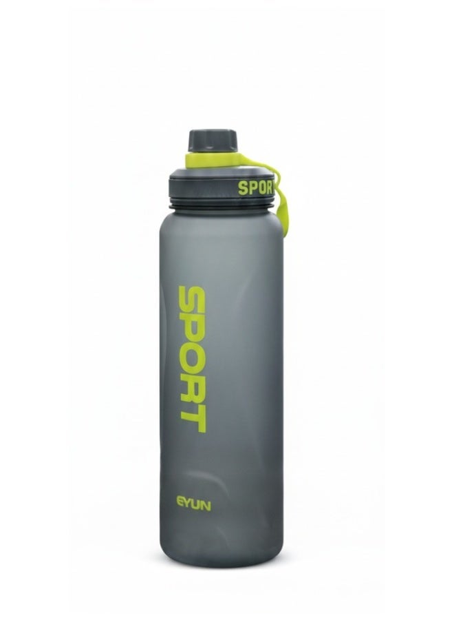 EYUN Water Bottle 1000ML Large Capacity Drinking Bottle with Flip Lid and Carry Handle-Grey - Image 1