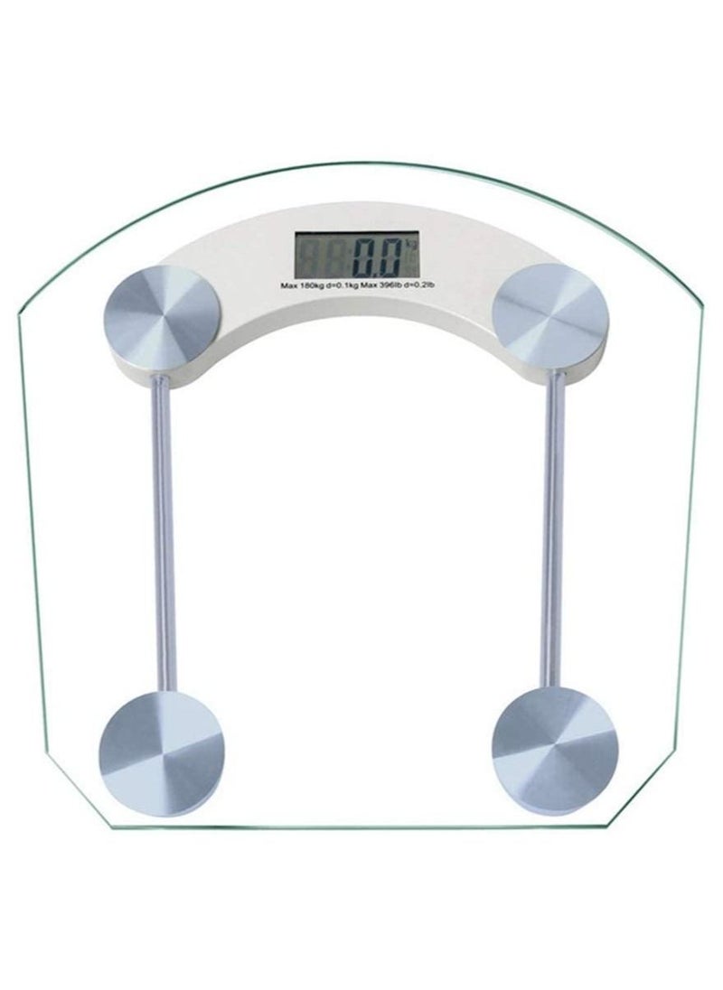 DubaiGallery - Square Human Digital Scale 180kg Healthy Weighing Transparent Body Fat Scale Bathroom Scale LED Digital Weight Bathroom Balance - Image 1