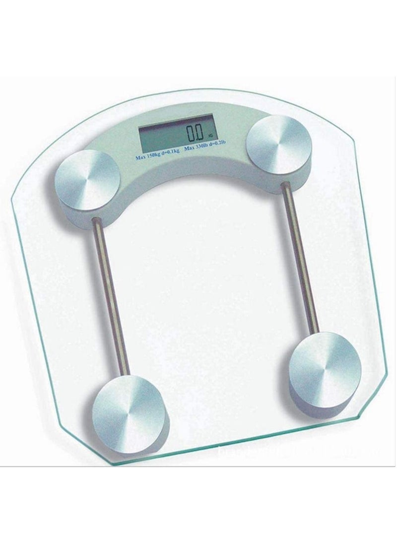 DubaiGallery - Square Human Digital Scale 180kg Healthy Weighing Transparent Body Fat Scale Bathroom Scale LED Digital Weight Bathroom Balance - Image 1