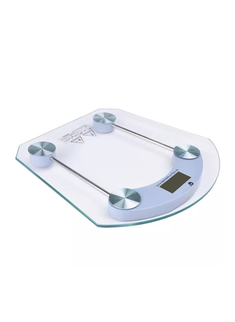 DubaiGallery - Square Human Digital Scale 180kg Healthy Weighing Transparent Body Fat Scale Bathroom Scale LED Digital Weight Bathroom Balance - Image 1
