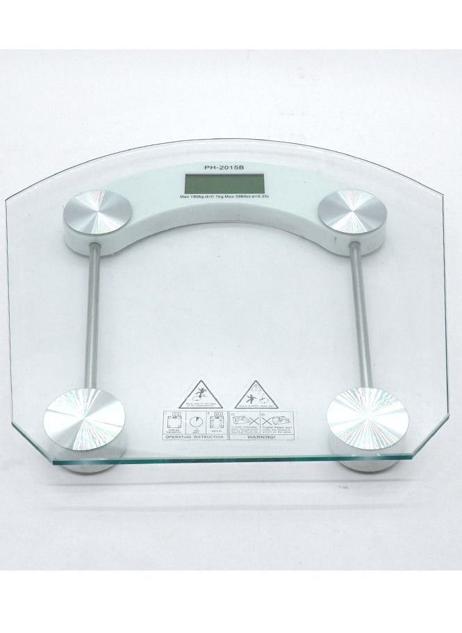 DubaiGallery - Square Human Digital Scale 180kg Healthy Weighing Transparent Body Fat Scale Bathroom Scale LED Digital Weight Bathroom Balance - Image 1