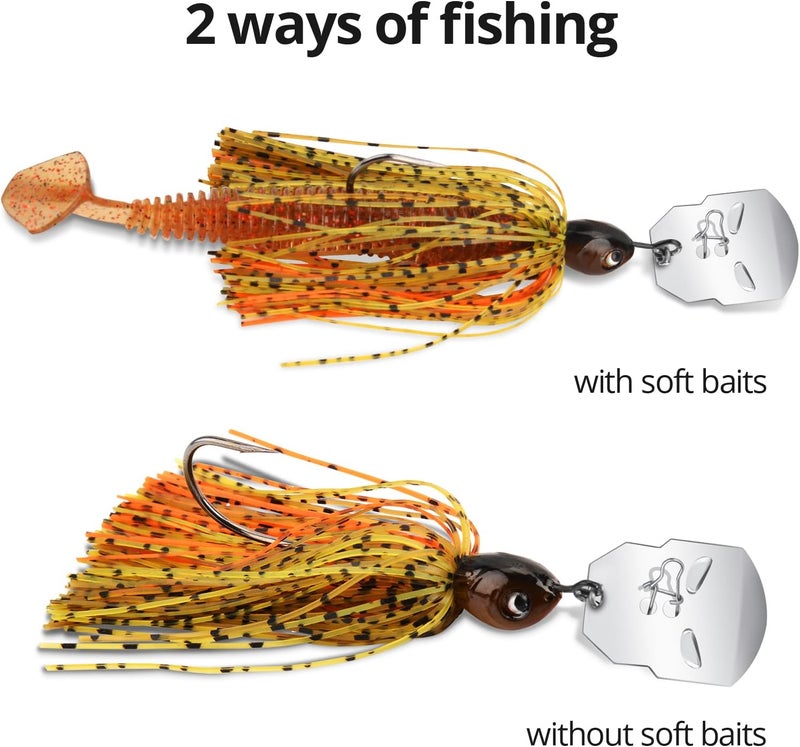 MadBite by KastKing Bladed Jig Fishing Lures, Multi-Color Kits, Irresistible Vibrating Action, Sticky-Sharp Heavy-Wire Needle Point Hooks, Popular 3/8 oz and 1/2 oz Sizes, Includes Storage Box - Image 5
