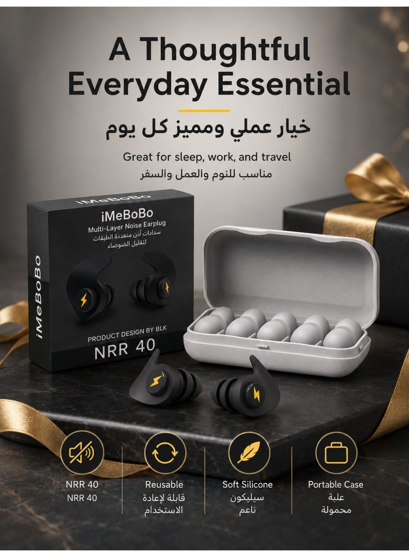 imebobo Enjoy Sweet, Baby-like Sleep! Ultra-Soft Earplugs | NRR 40 High-Efficiency Noise Reduction | Waterproof Design (Ideal for Swimming, Showering, Sleeping, & Working) | Reusable — A Travel Essential - Image 1