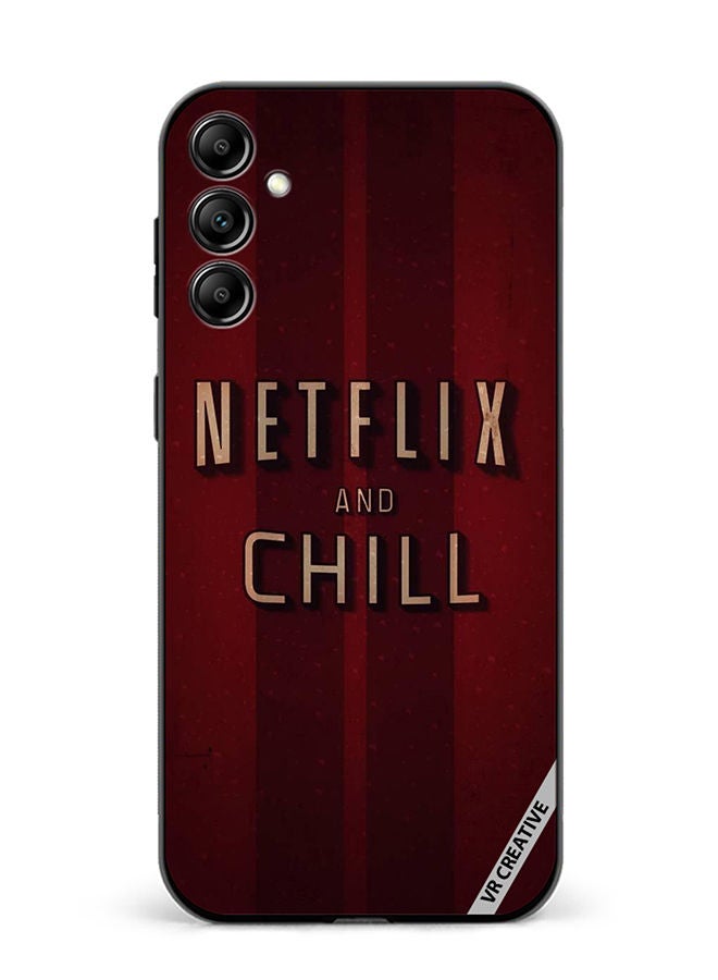 VR CREATIVE Protective Case Cover For Samsung Galaxy A34 Netflix And Chill Design Multicolour - Image 1