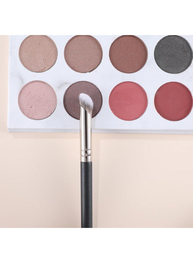 Energy Angled Concealer Brush Under Eye Dense Mini Eyeshadow Brush Vegan Synthetic Bristles For Liquid Cream Powder Cosmetics Blending Setting Concealing Medium Coverage - Image 4