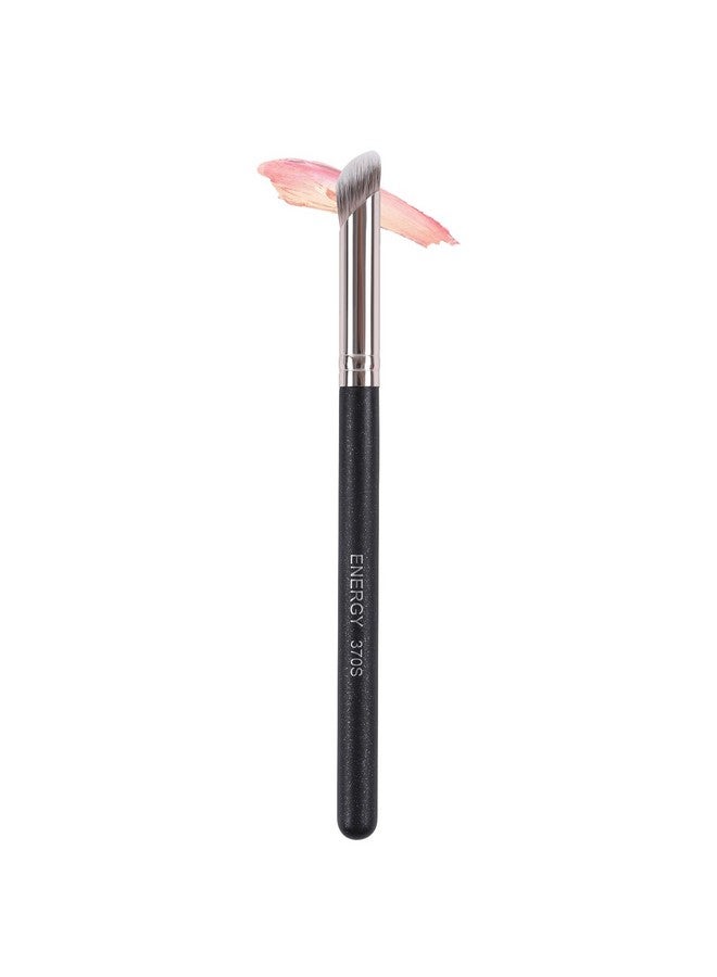 Energy Angled Concealer Brush Under Eye Dense Mini Eyeshadow Brush Vegan Synthetic Bristles For Liquid Cream Powder Cosmetics Blending Setting Concealing Medium Coverage - Image 1