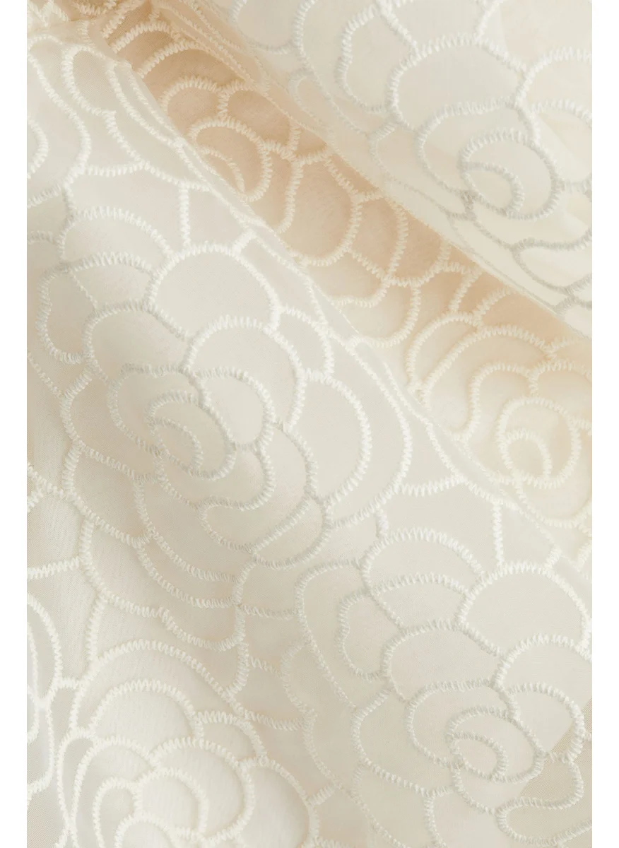 اتش اند ام Embroidered Tie-Back Dress