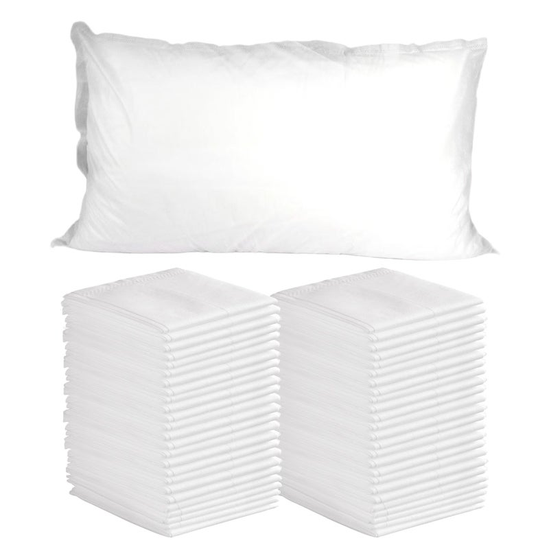 Tvvcalk Disposable Pillowcases 50PCS Disposable Pillow Case Covers Soft NonWoven Fabric Disposable Pillow Cases for Medical Hospital Hotels SPA Tattoo Lash Pillow Covers White 21 in x 30 in