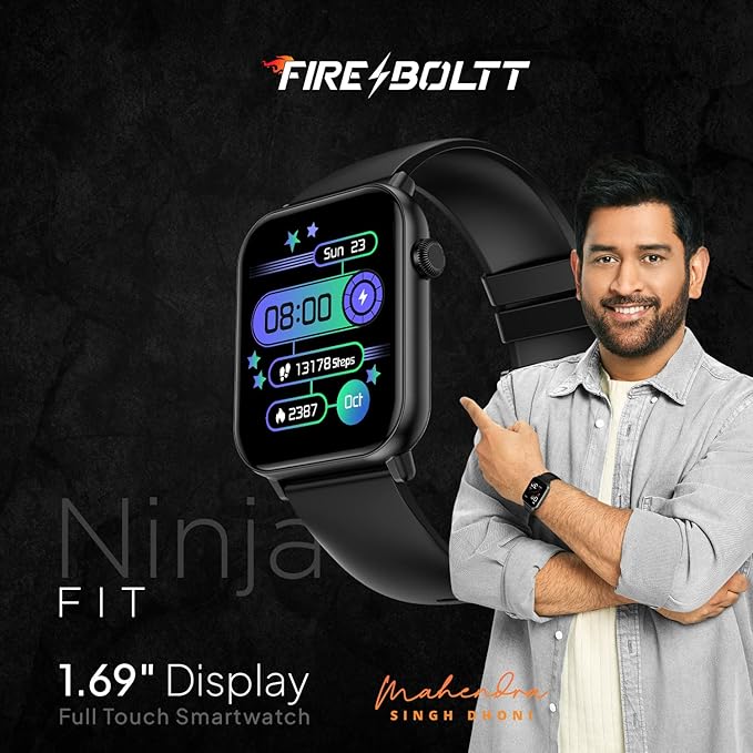 Fire-Boltt Fire boltt ninja fit, 1.69" HD display , 123 sports modes - Black - Image 2