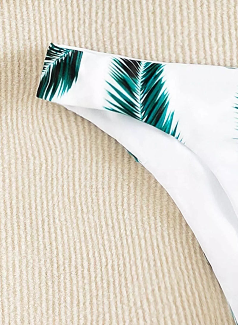 Generic Palm Leaf Random Print Bikini Panty - Image 3