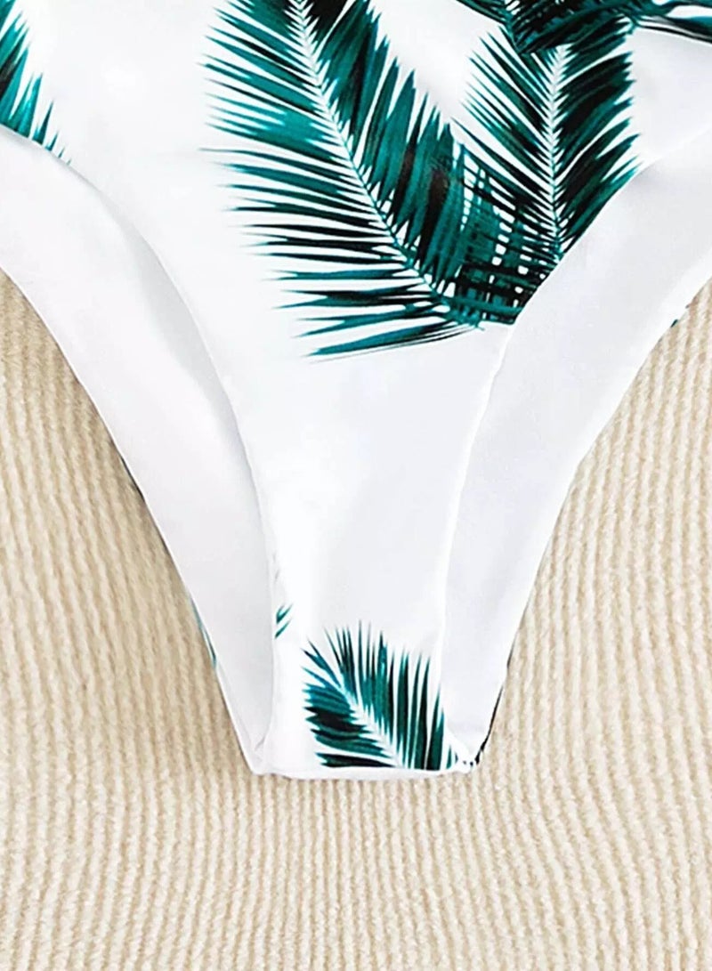 Generic Palm Leaf Random Print Bikini Panty - Image 4