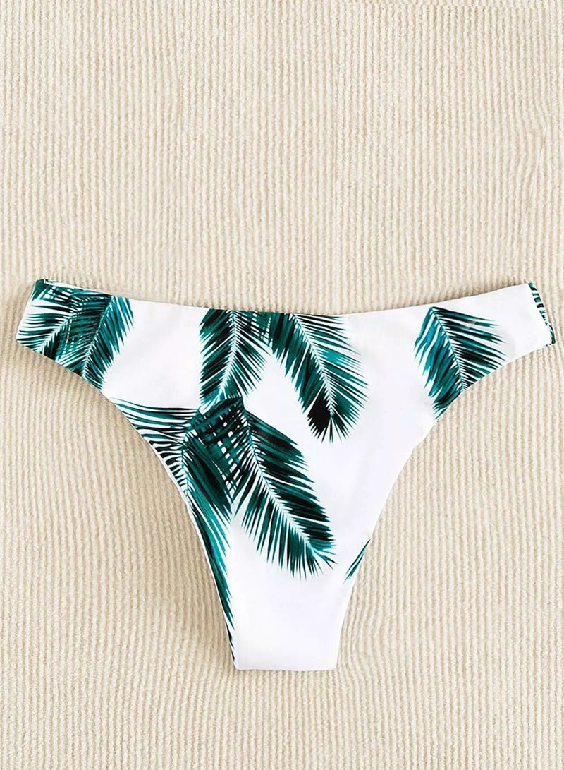 Generic Palm Leaf Random Print Bikini Panty - Image 2