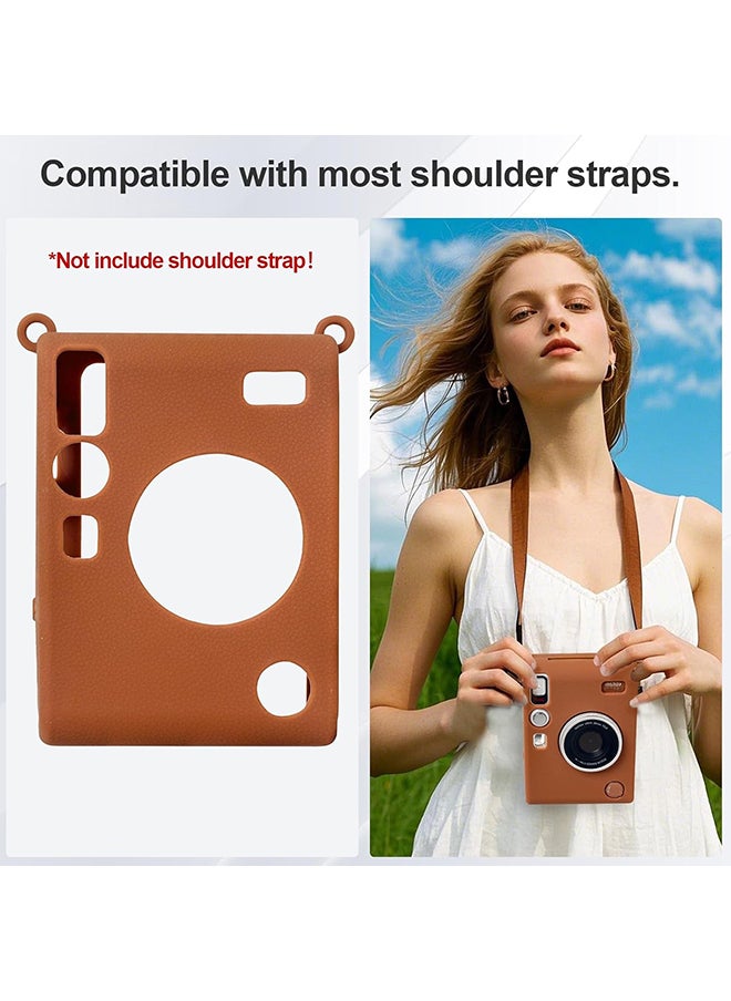 O Ozone Silicone Case for Fujifilm Instax Mini EVO Instant Camera – Soft Rubber Protective Cover, Slim Fit & Lightweight, Shockproof Skin for Mini EVO- Brown  - Image 4