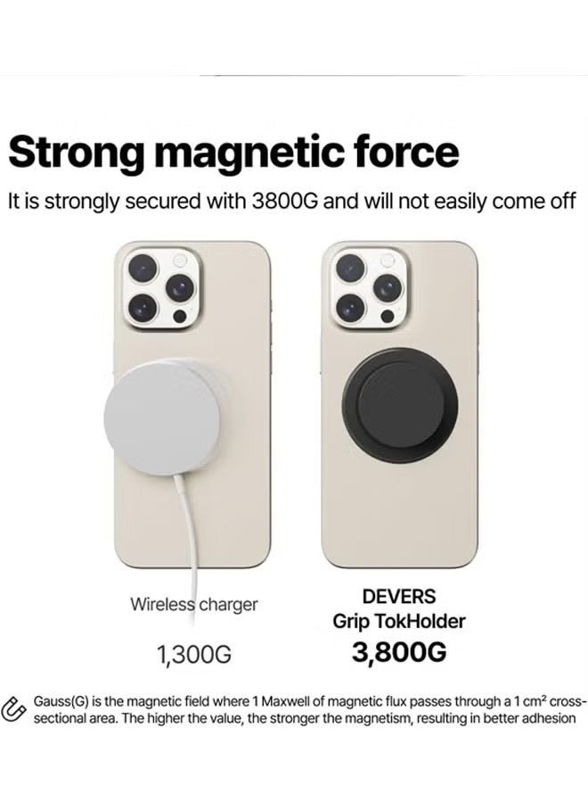 Compatible with MagSafe Phone Grip 3800G Strong Magnetic Force for Phone 16/15/14/13/12 Series (Black) - Image 4