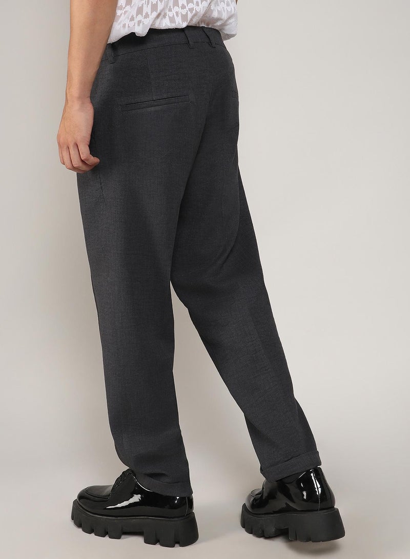 Campus Sutra Lightweight - Tailored Linen-Blend Trousers - Image 3