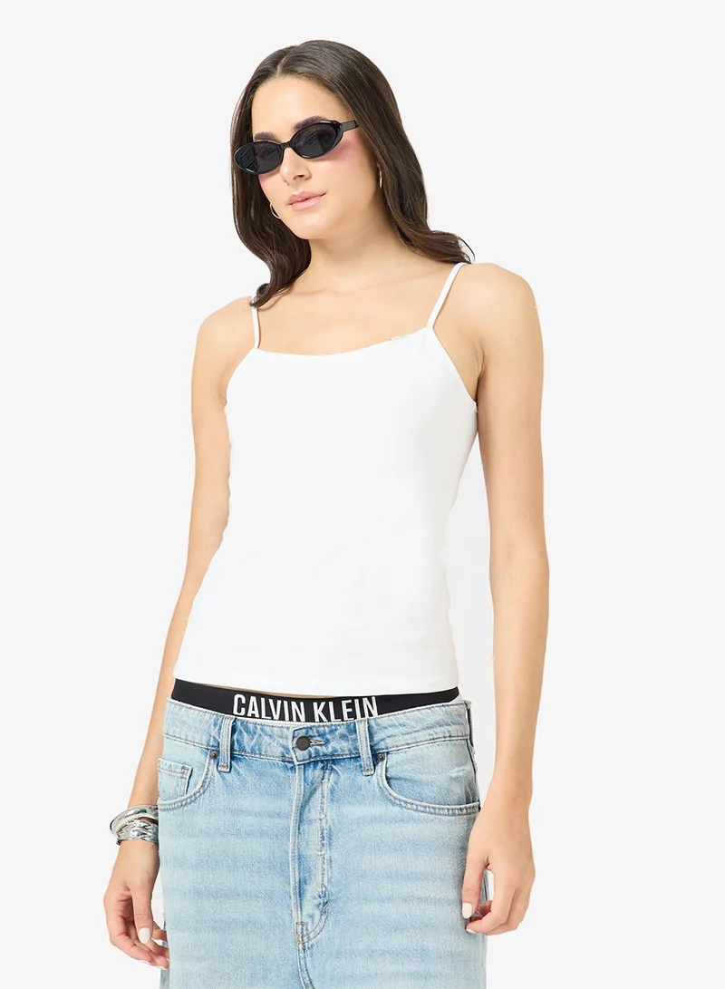 Casual Cotton Stretch Strap Cami Top