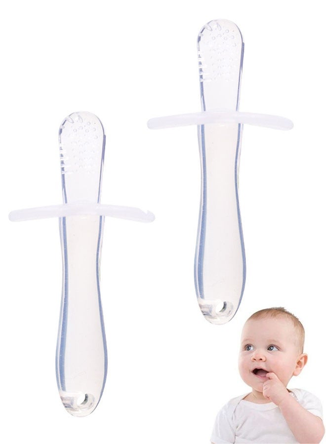 2PCS Baby Teething Toys, Teething Toys, Mushroom Teether Toy, Teether for Baby Silicone Teething Brush Tool Ring Toy - Image 1