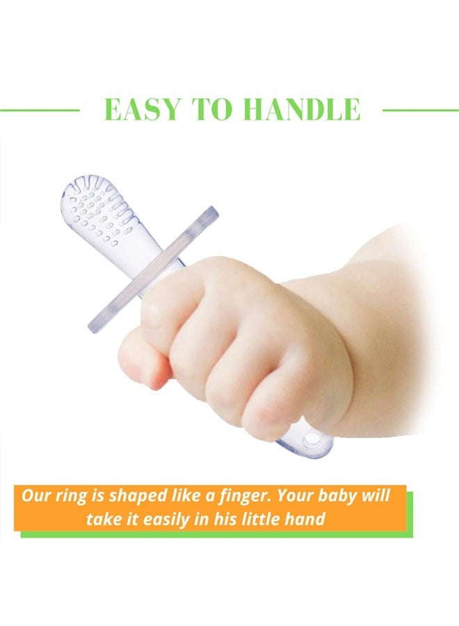 2PCS Baby Teething Toys, Teething Toys, Mushroom Teether Toy, Teether for Baby Silicone Teething Brush Tool Ring Toy - Image 3