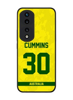 Stylizedd Rugged Black Edge Case for Honor 70 Pro, Slim fit Soft Case Flexible Rubber Edges Thin Cover - Player Name - Pat Cummins, Jersey Number- 30  - Image 1