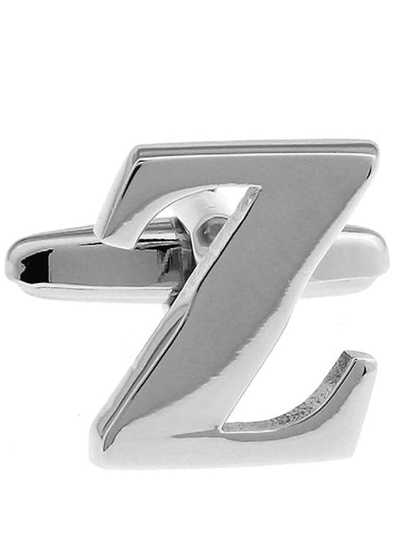 GROWSTEADY - Personalized Fashion English Letter Z Shape Cufflinks Mens French Shirt Cufflinks For Wedding - Image 1