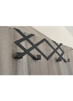 Risingmaber Metal Black Patterned American Door Hanger Organizer Hanger Rack and Patterned Bathroom Door Hanger Rack  - Image 1