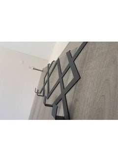 Risingmaber Metal Black Patterned American Door Hanger Organizer Hanger Rack and Patterned Bathroom Door Hanger Rack  - Image 2
