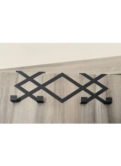 Risingmaber Metal Black Patterned American Door Hanger Organizer Hanger Rack and Patterned Bathroom Door Hanger Rack  - Image 4