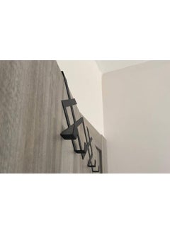 Risingmaber Metal Black Patterned American Door Hanger Organizer Hanger Rack and Patterned Bathroom Door Hanger Rack  - Image 5