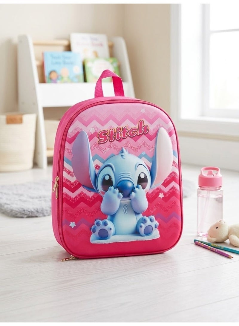 STITCH kids backpack stitch,3D raised relief,33x28x9 cm,for nursery and preschool - Image 1