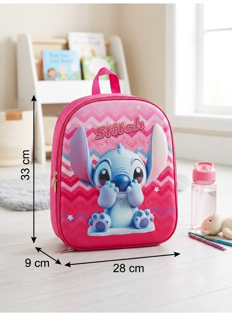 STITCH kids backpack stitch,3D raised relief,33x28x9 cm,for nursery and preschool - Image 3